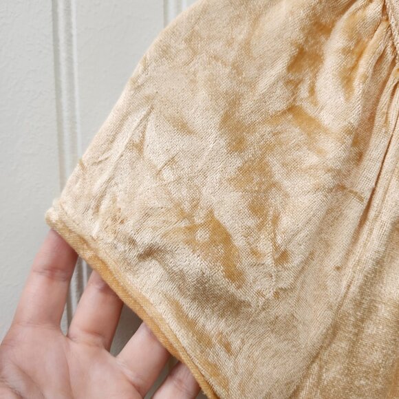 Vintage 1970's Soft Cream Velvet Peasant Style Top - Picture 9 of 15